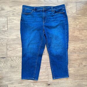 Talbots Jeans Size 20W Straight Leg Crop Medium Wash